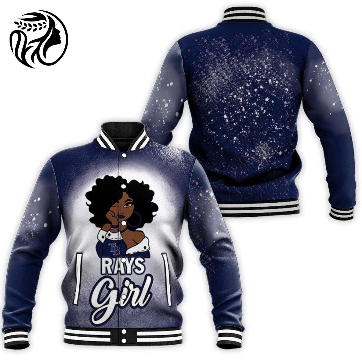Stylish MLB Tampa Bay Rays Girl African Baseball Jacket - Trendy Comfortable and Authentic