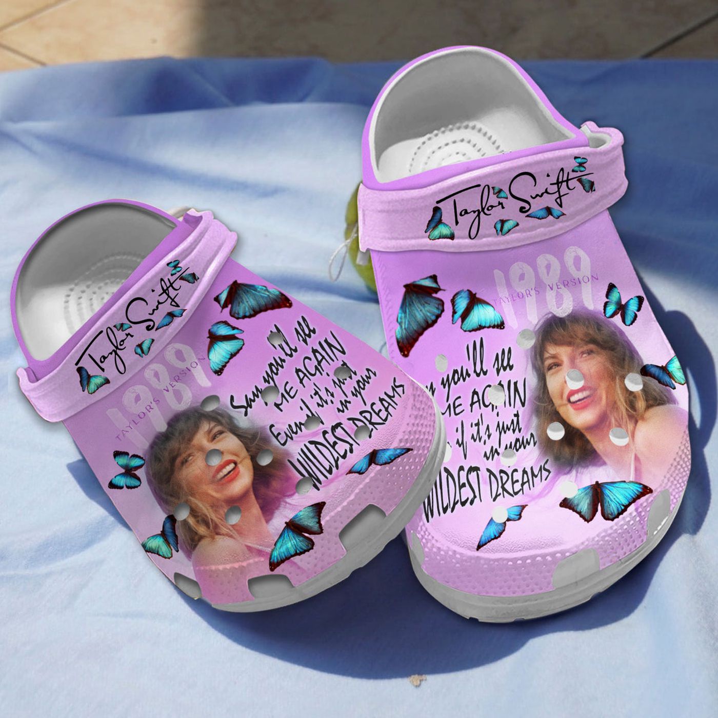 Stylish Taylor Swift Taylor’s Version Purple Clogs Shoes – New Design for Classic Fashionistas