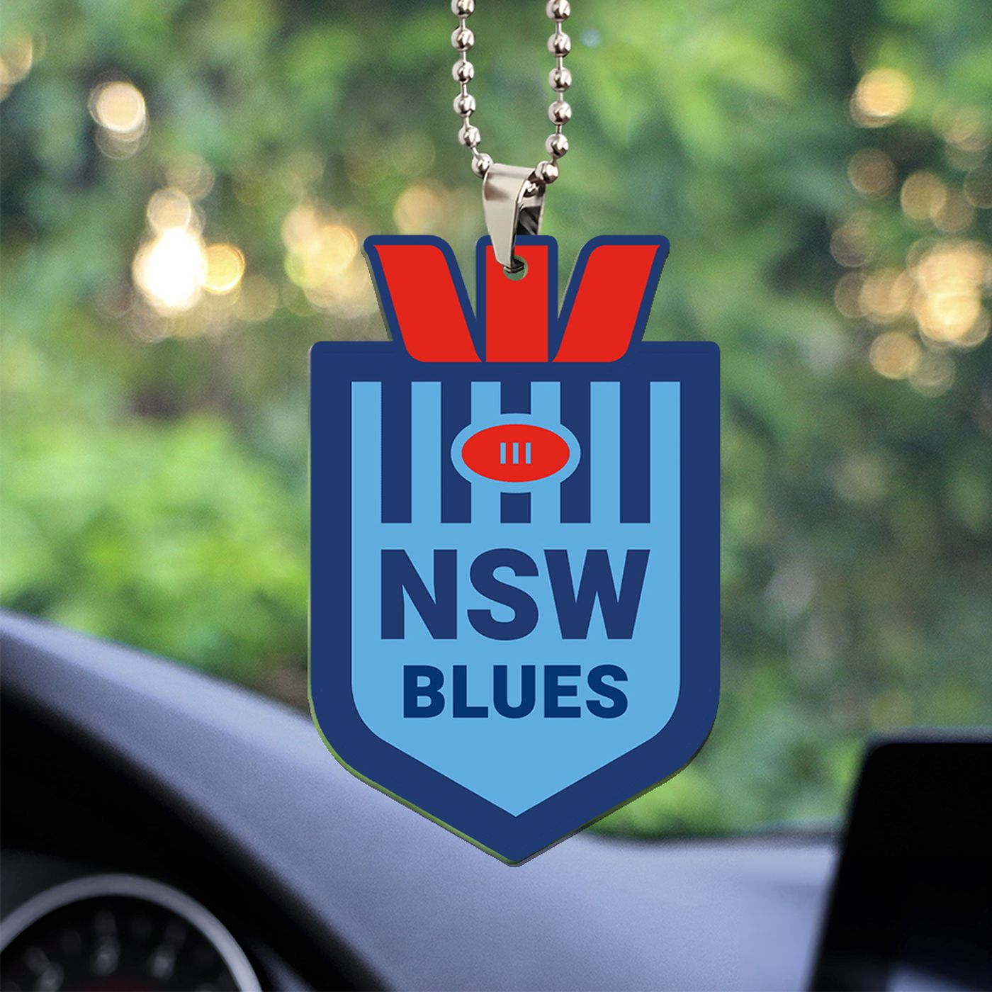 New South Wales Blues Custom Shape-sided Acrylic Car Ornament