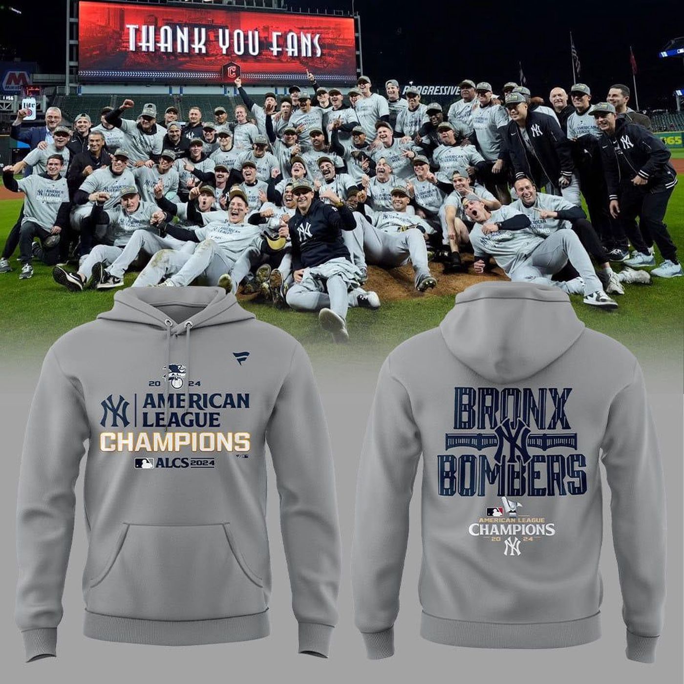 New York Yankees 2024 American League Champions Kits ST2404 3d Printed Hoodie 3d Printed Hoodie