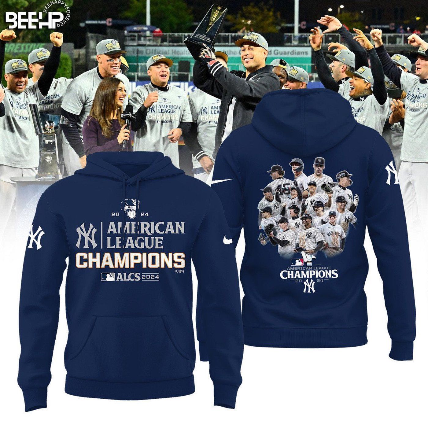 New York Yankees 2024 American League Champions Kits ST2406 3d Printed Hoodie 3d Printed Hoodie