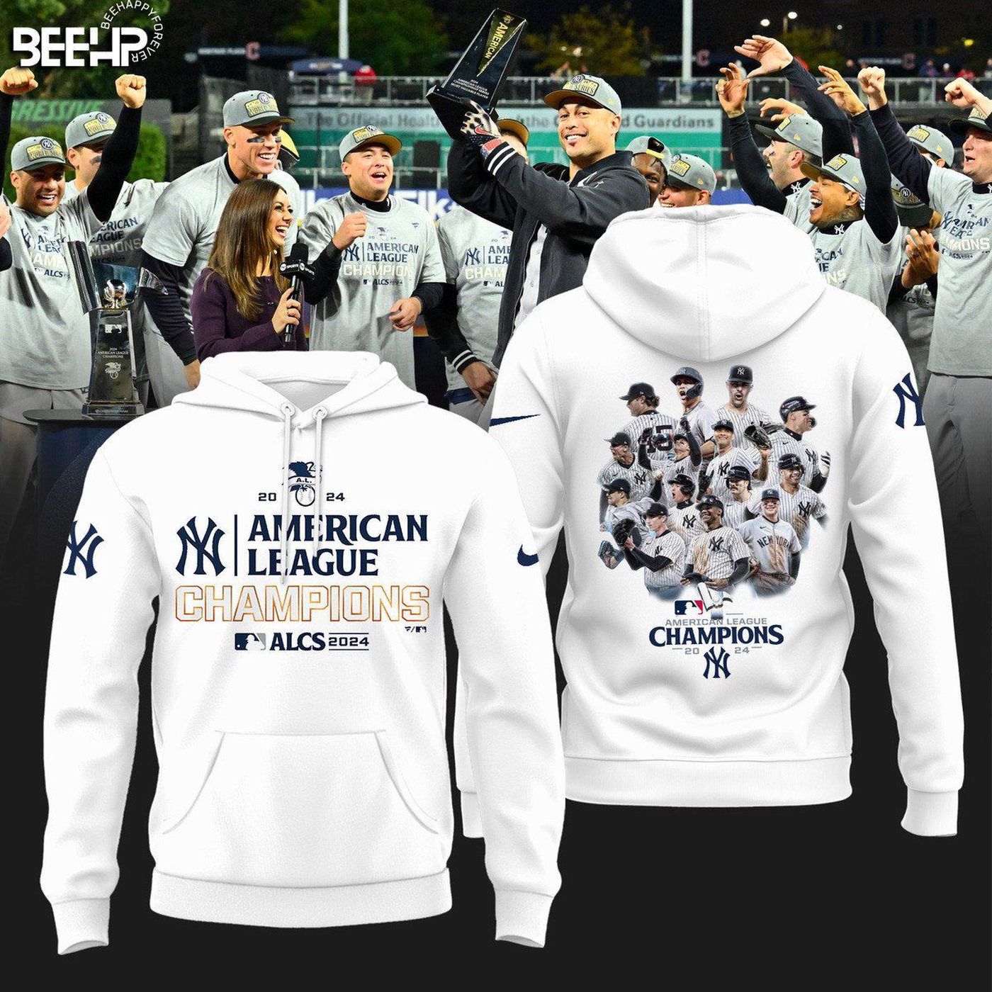 New York Yankees 2024 American League Champions Kits ST2407 3d Printed Hoodie 3d Printed Hoodie