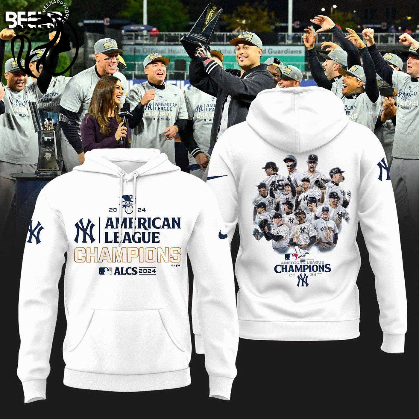 New York Yankees 2024 American League Champions Kits ST2407 3d Printed Hoodie 3d Printed Hoodie