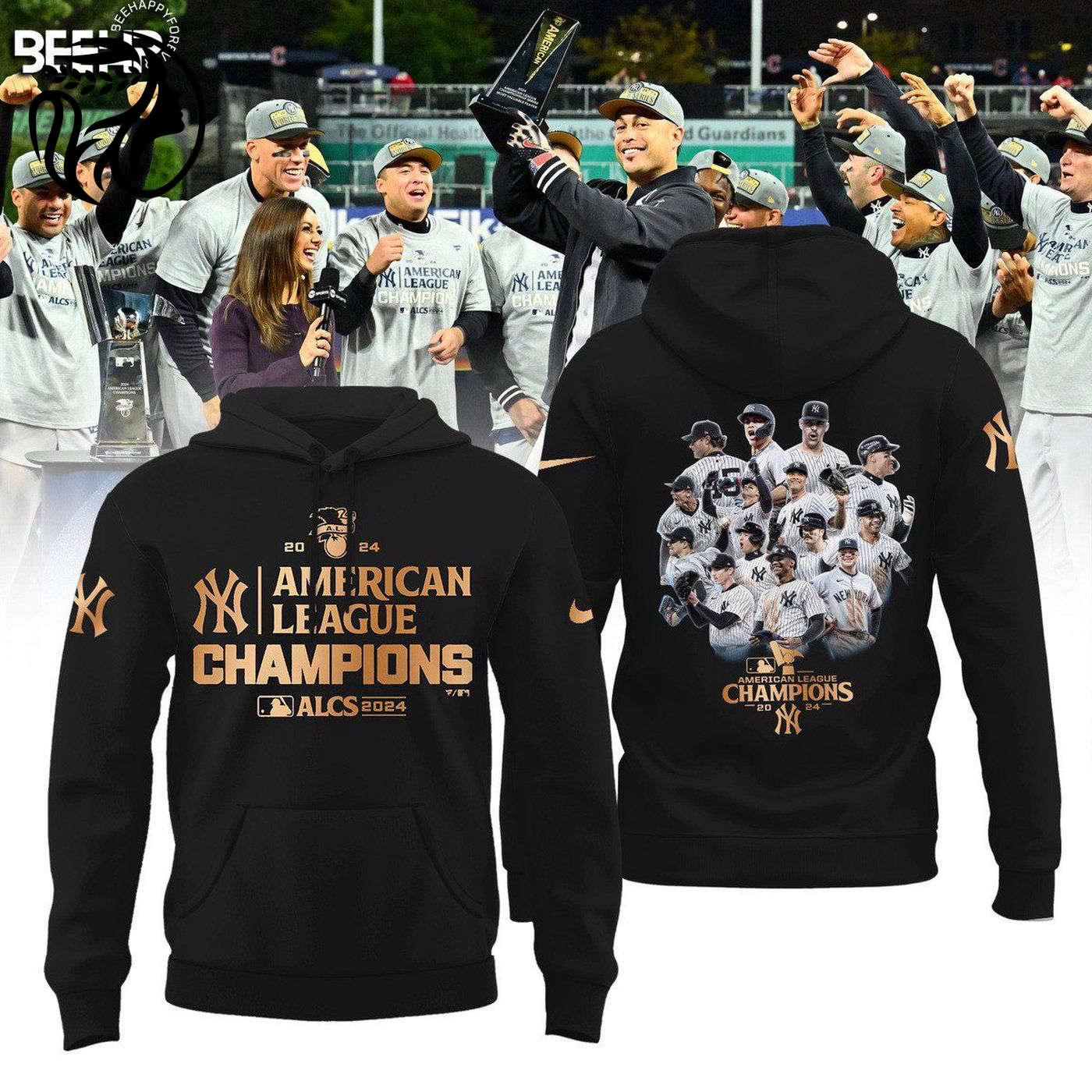New York Yankees 2024 American League Champions Kits ST2408 3d Printed Hoodie 3d Printed Hoodie