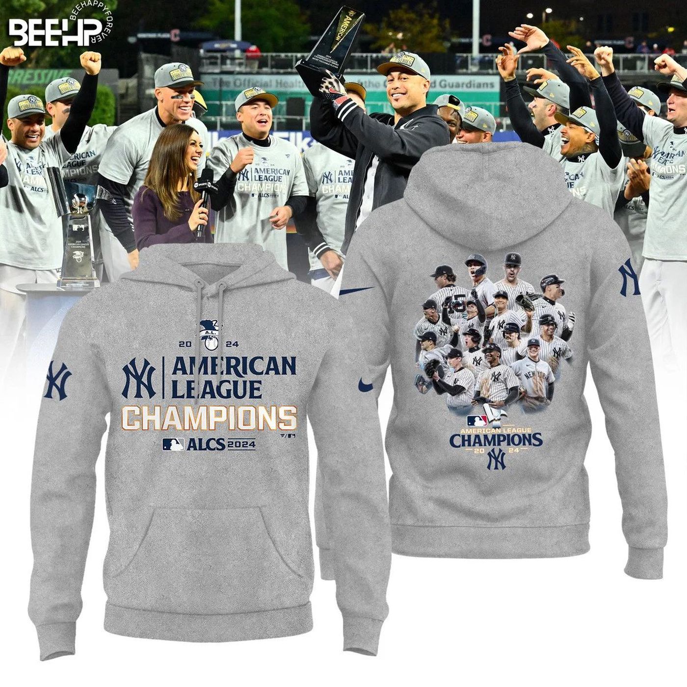 New York Yankees 2024 American League Champions Kits ST2411 3d Printed Hoodie 3d Printed Hoodie