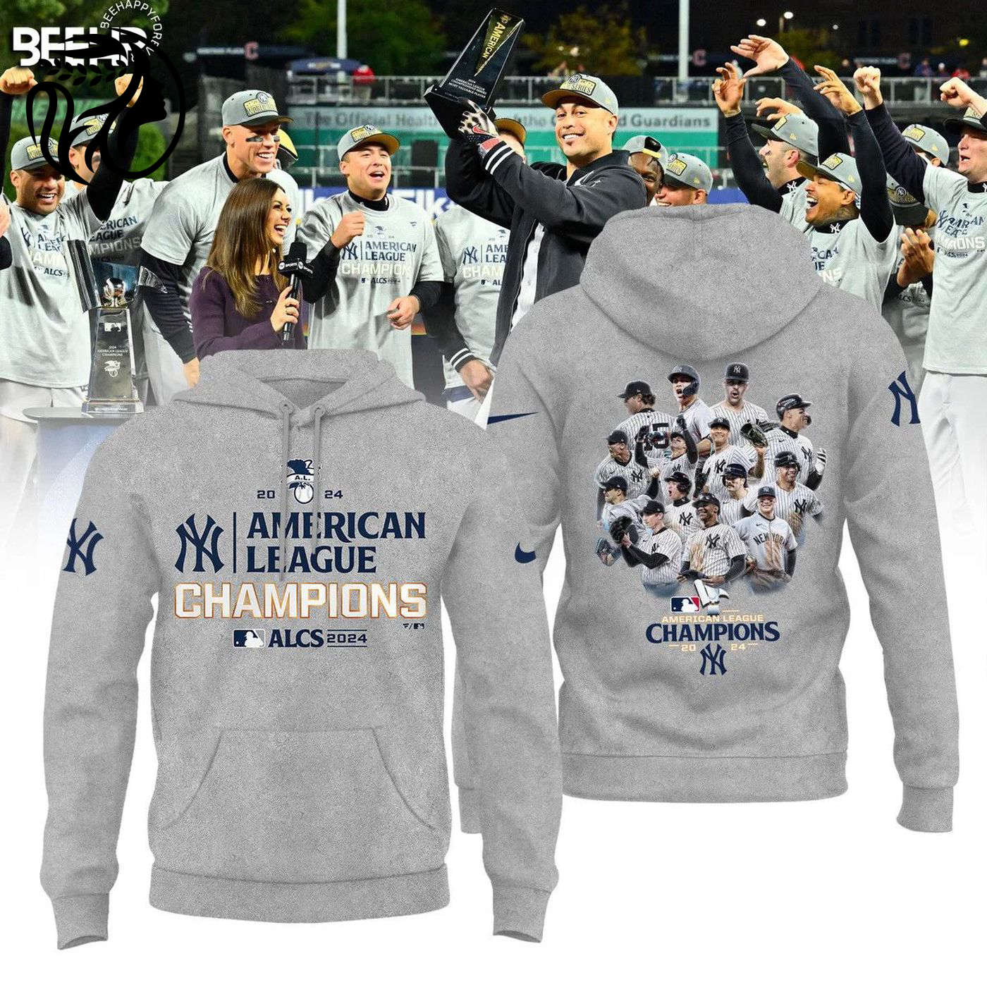 New York Yankees 2024 American League Champions Kits ST2411 3d Printed Hoodie 3d Printed Hoodie