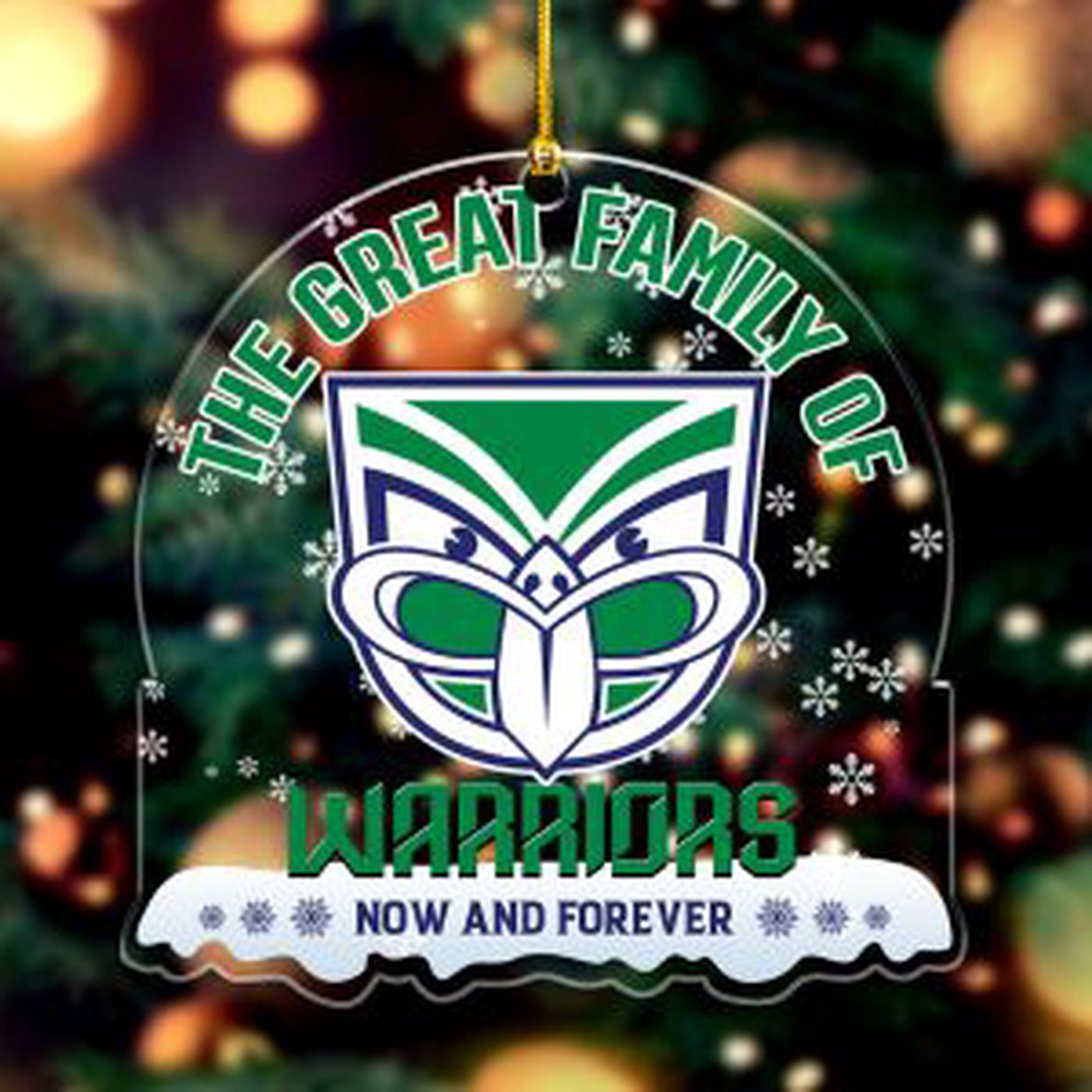 New Zealand Warriors Custom Shape Clear 1-sided Acrylic Ornament