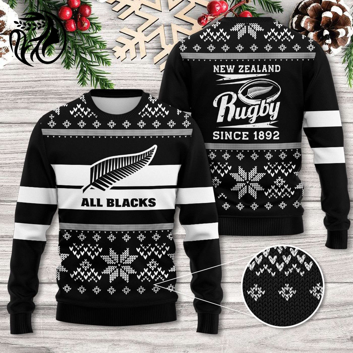 New Zealand x Rugby World Cup 3D Ugly Sweater Gift – Gift for Men Women Christmas Day