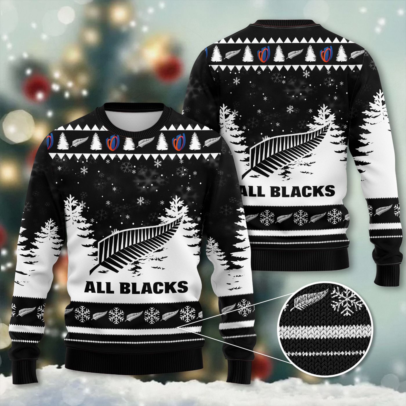 New Zealand x Rugby World Cup 3D Ugly Sweater Gift – Gift for Men Women Christmas Day
