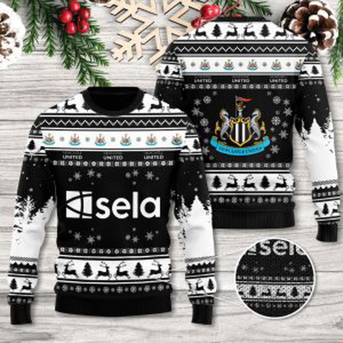 Newcastle United 3D Ugly Sweater  – Gift for Women –  – Gift for Women for Men Women Christmas Day