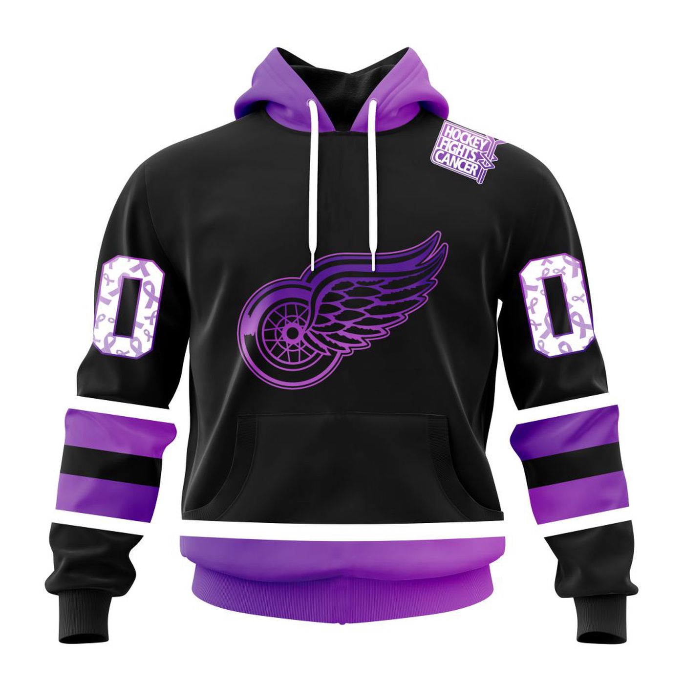 NHL Detroit Red Wings Special Black Hockey Fights Cancer Kits ST2301 3d Printed Hoodie 3d Printed Hoodie NHL Detroit Red Wings Special Black Hockey Fights Cancer Kits ST2301 3d Printed Hoodie 3d Printed Hoodie