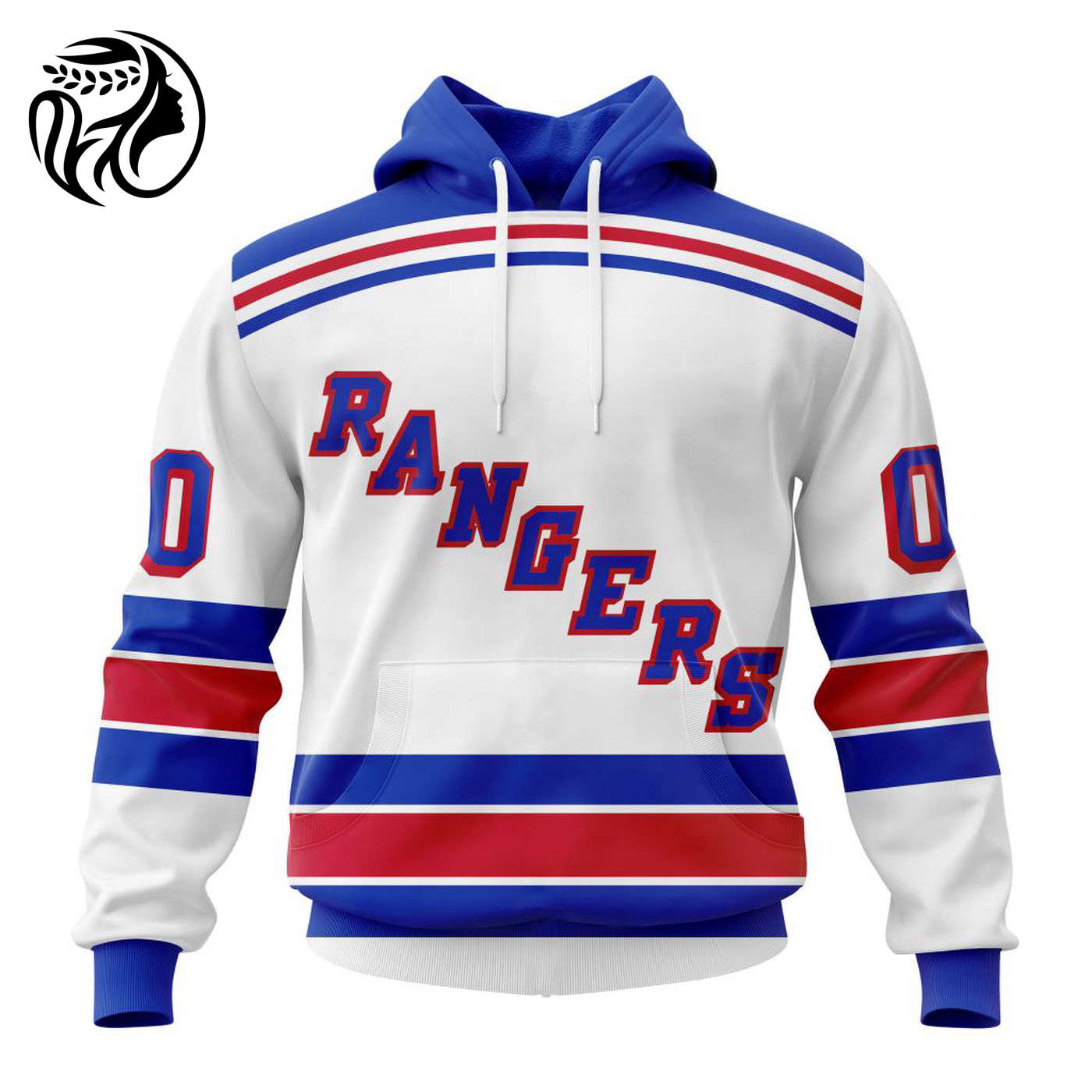 NHL New York Rangers Personalized 2023 Away Kits 3d Printed Hoodie 3d Printed Hoodie
