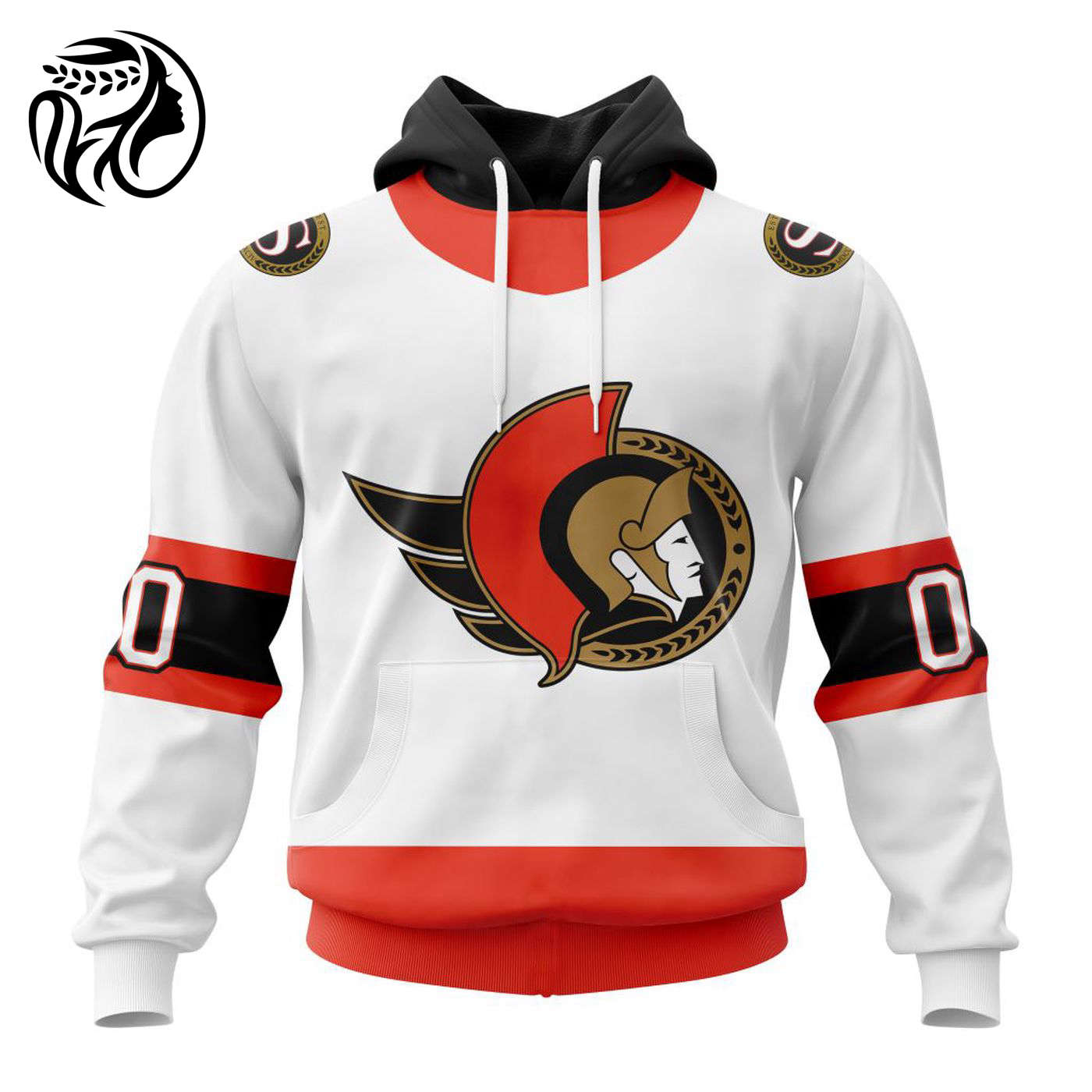 NHL Ottawa Senators Personalized 2023 Away Kits 3d Printed Hoodie 3d Printed Hoodie