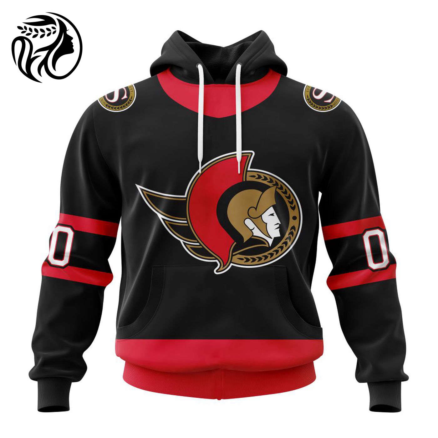 NHL Ottawa Senators Personalized 2023 Home Kits 3d Printed Hoodie 3d Printed Hoodie
