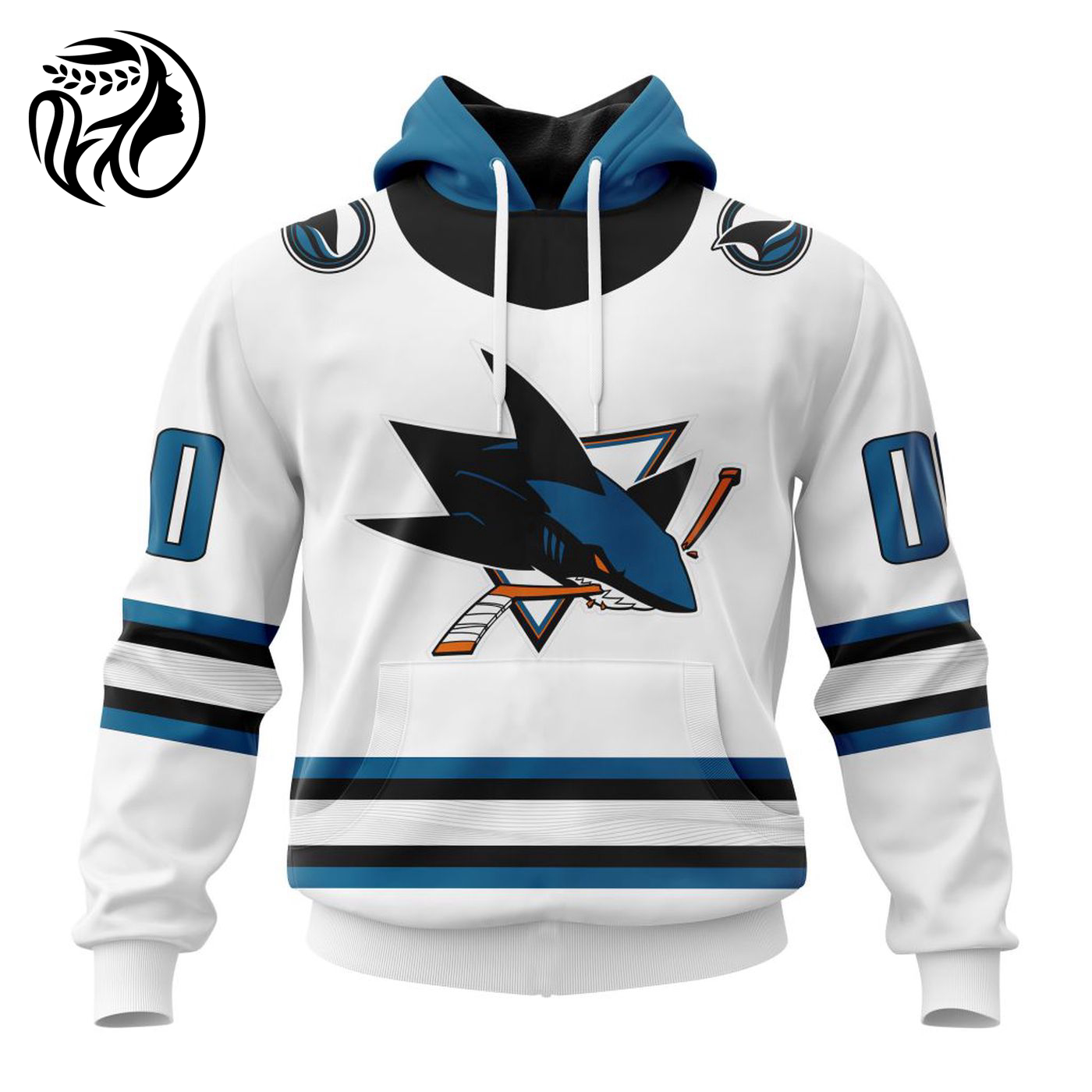 NHL San Jose Sharks Personalized 2023 Away Kits 3d Printed Hoodie 3d Printed Hoodie