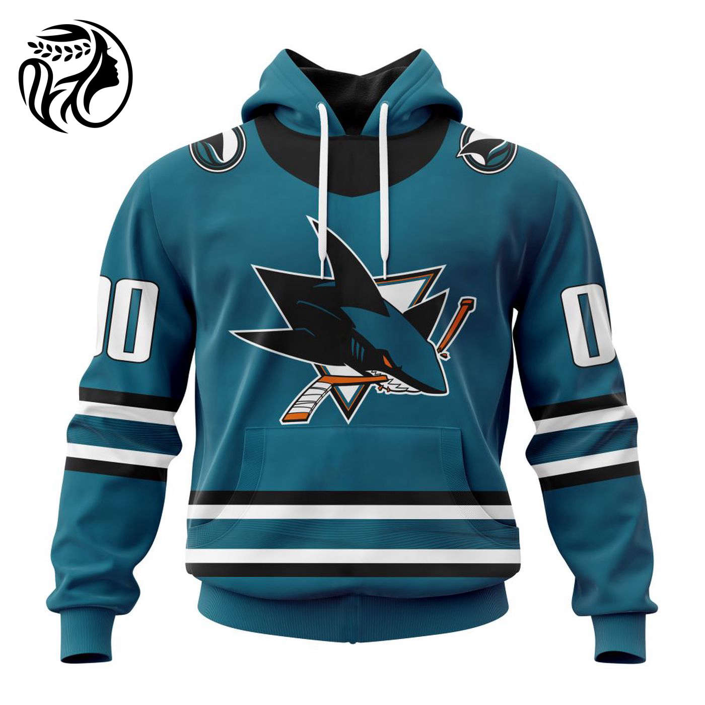 NHL San Jose Sharks Personalized 2023 Home Kits 3d Printed Hoodie 3d Printed Hoodie