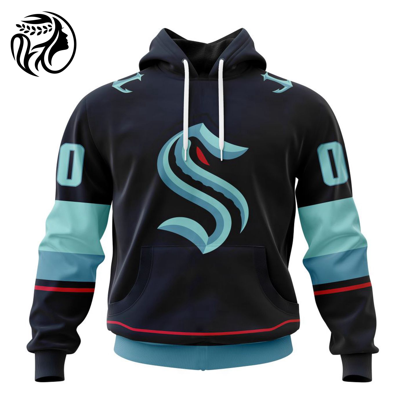 NHL Seattle Kraken Personalized 2023 Home Kits 3d Printed Hoodie 3d Printed Hoodie