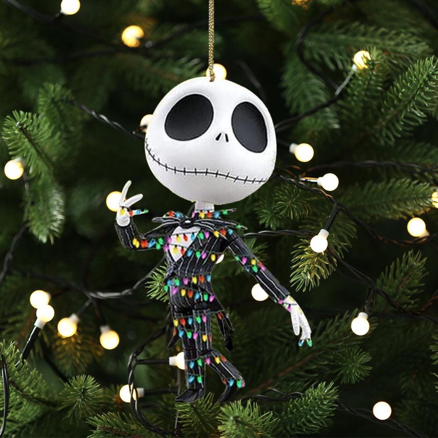 Nightmare Skeleton Suit Christmas Ornament – Spooky 2024 Tree Decor & Keepsake Gift