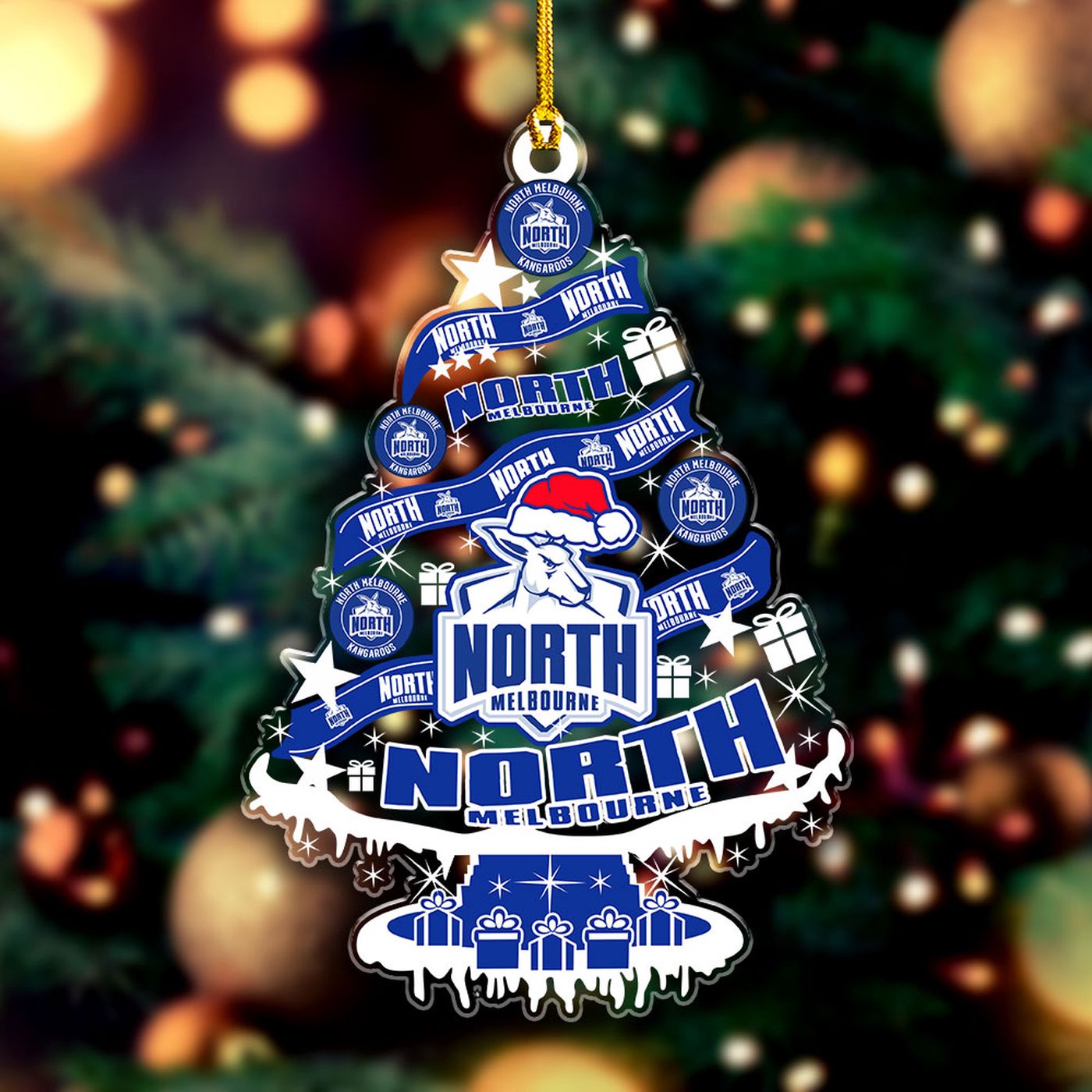 North Melbourne FC Custom Shape Clear 1-sided Acrylic Ornament