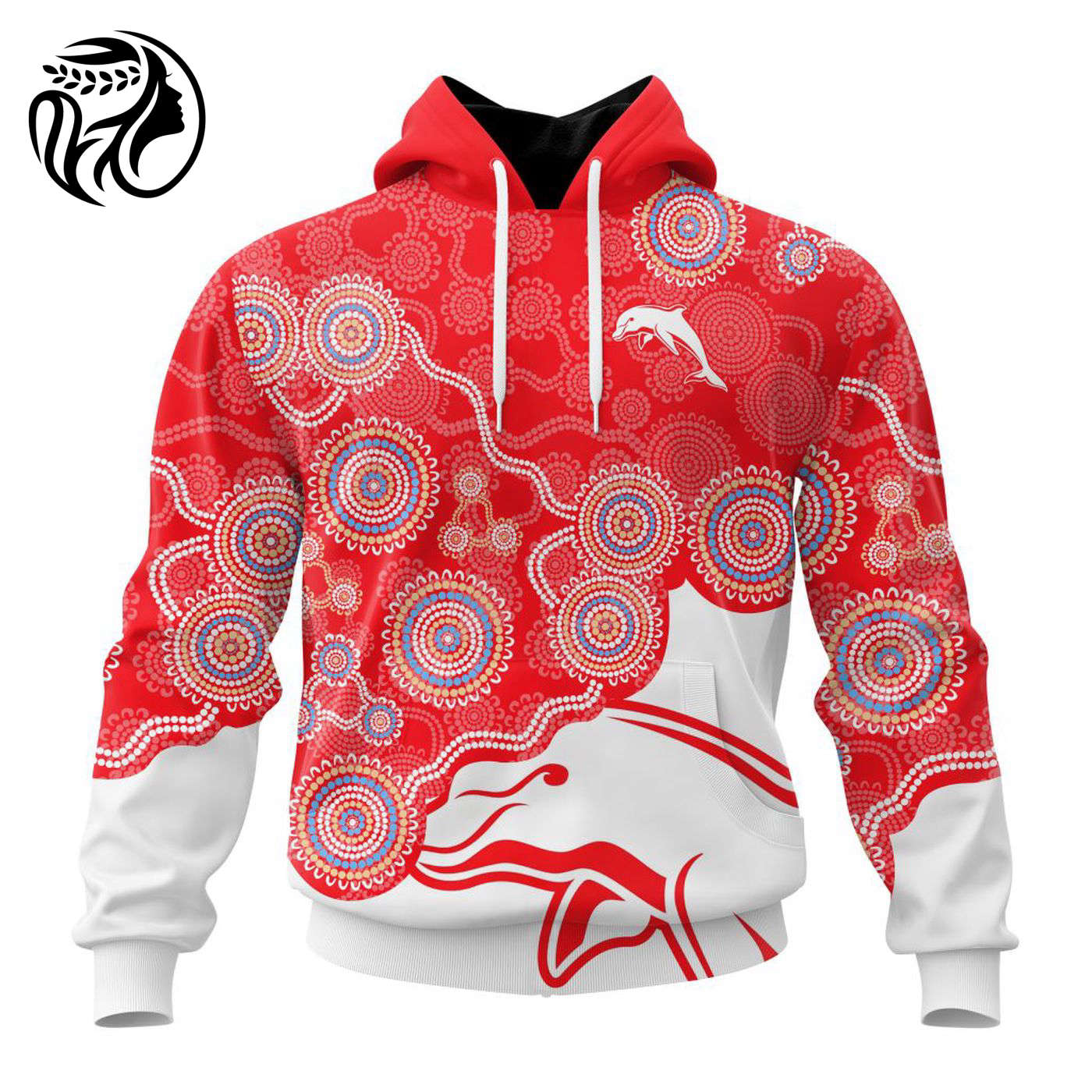 NRL Dolphins Special Indigenous Design Kits ST2403 3d Printed Hoodie 3d Printed Hoodie