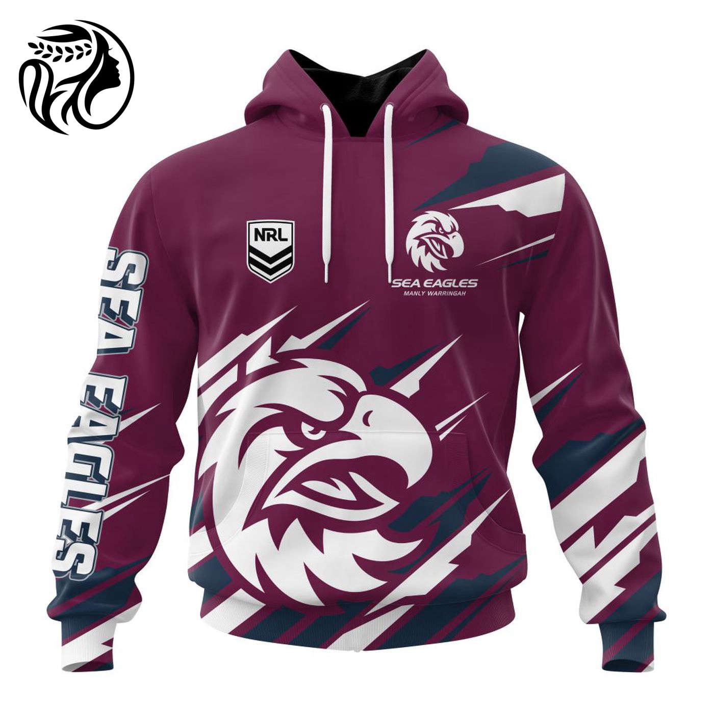 NRL Manly Warringah Sea Eagles Special New Design Kits ST2401 3d Printed Hoodie 3d Printed Hoodie