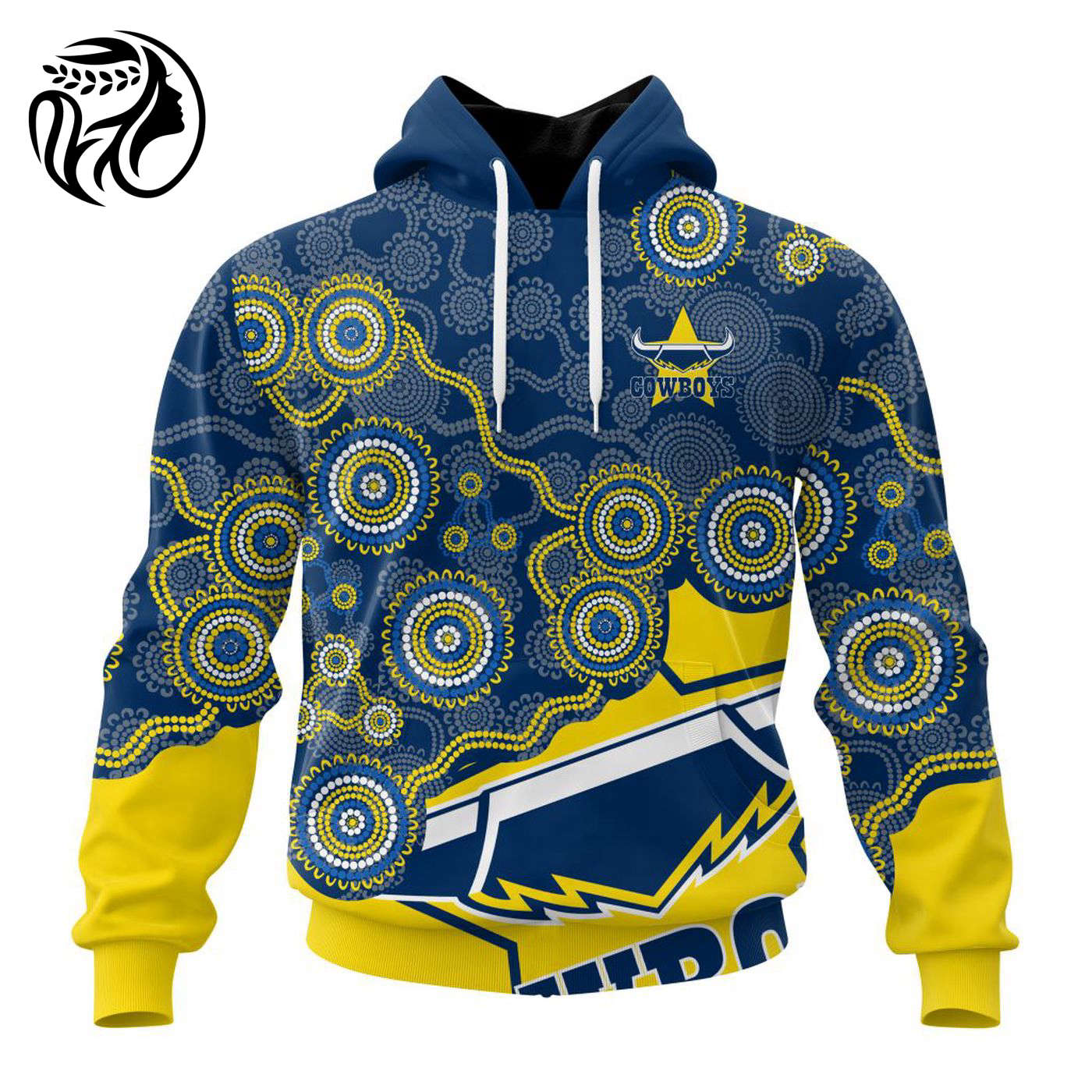 NRL North Queensland Cowboys Special Indigenous Design Kits ST2403 3d Printed Hoodie 3d Printed Hoodie