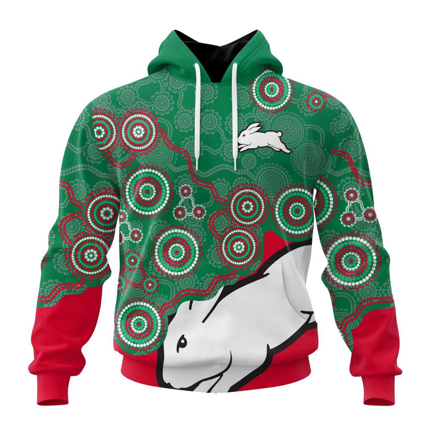 NRL South Sydney Rabbitohs Special Indigenous Design Kits ST2403 3d Printed Hoodie 3d Printed Hoodie