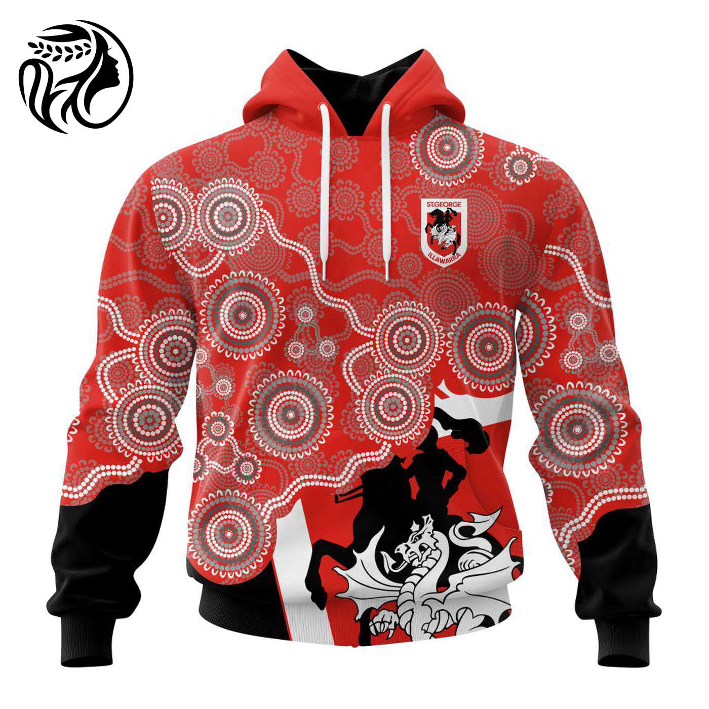 NRL St. George Illawarra Dragons Special Indigenous Design Kits ST2403 3d Printed Hoodie 3d Printed Hoodie