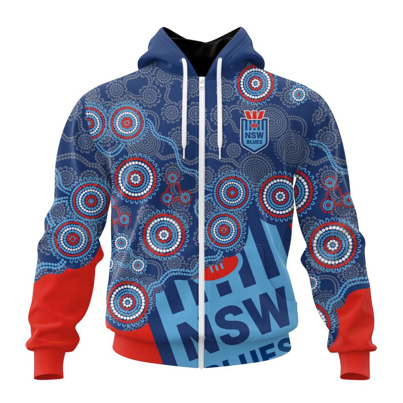 NSW Blues Special Indigenous Design Kits ST2403 3d Printed Hoodie 3d Printed Hoodie