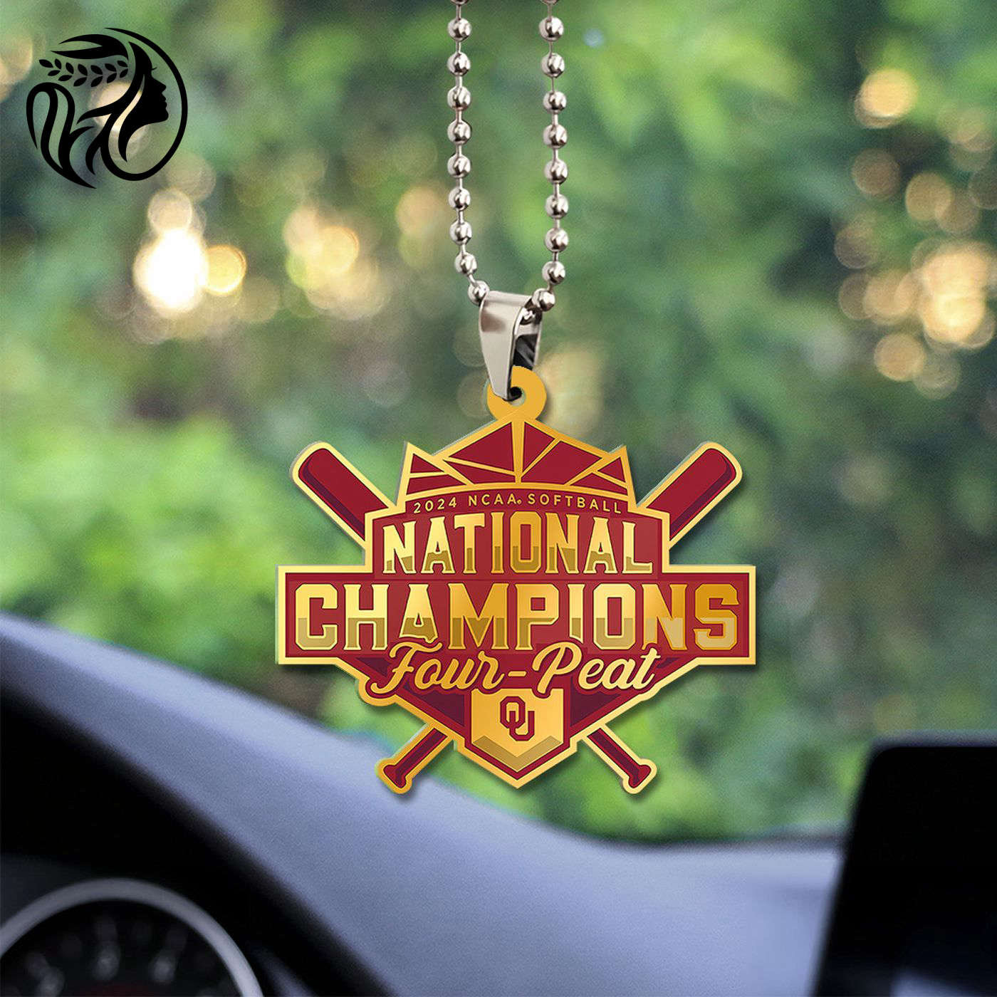 Oklahoma Sooners Women’s Softball Custom Shape 2-sided Acrylic Car Ornament
