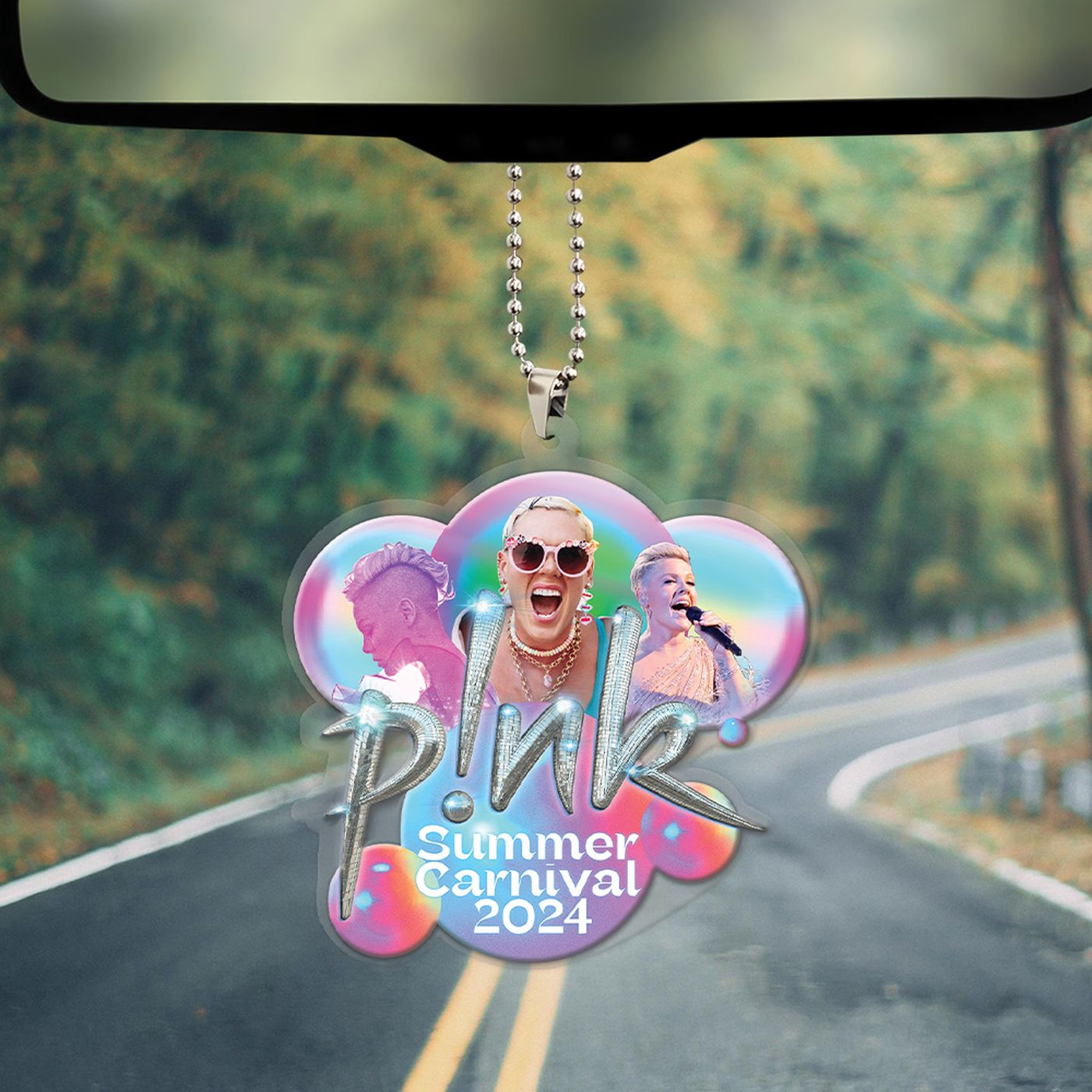 P!nk Custom shape Clear 1-sided Acrylic Car Ornament Gift