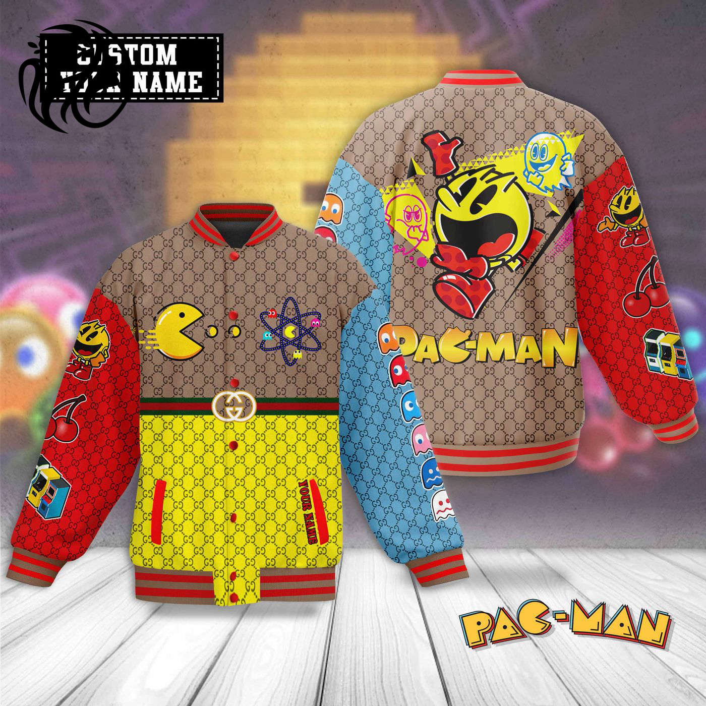 Pac Man New Premium Baseball Jacket Gift For Fan