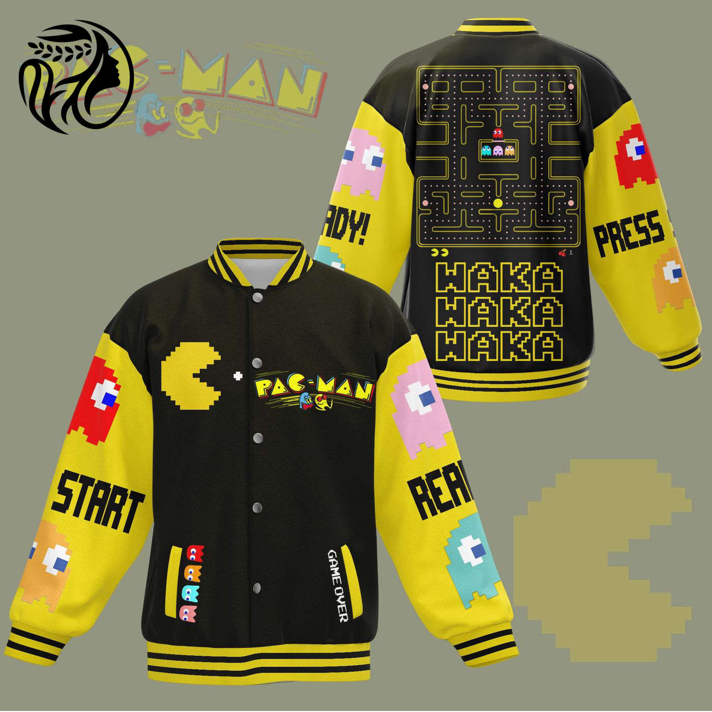 Pac Man New Premium Baseball Jacket Gift For Fan