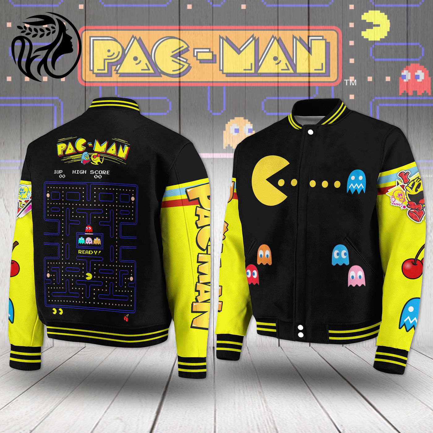 Pac Man New Premium Baseball Jacket Gift For Fan