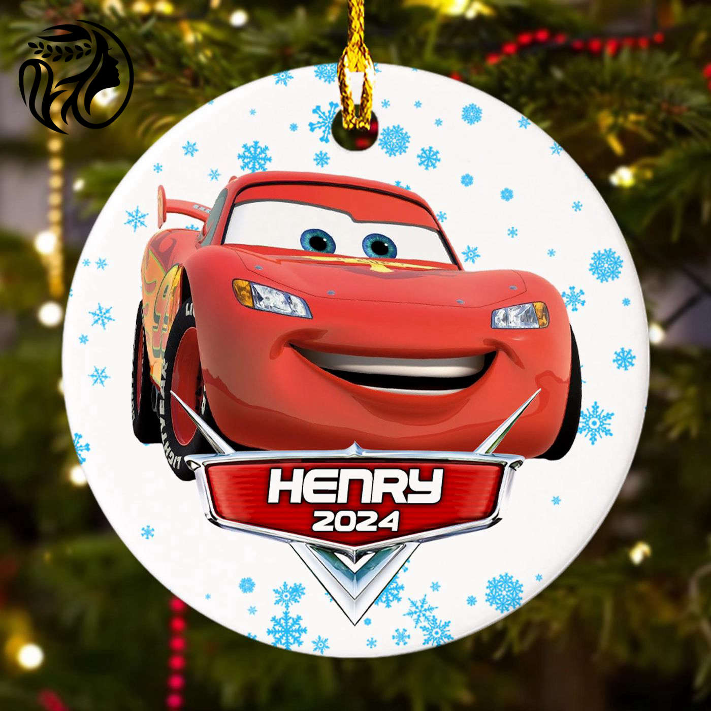 Customized Racing Car Xmas Ornament – Unique 2024 Christmas Tree Decor Gift for Kids