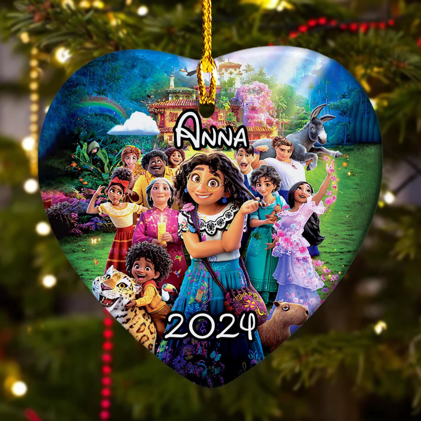 Customized Funny Madrigals Christmas Ornament – Perfect Family Gift for 2024 Christmas Tree Decor Music Movie Characters