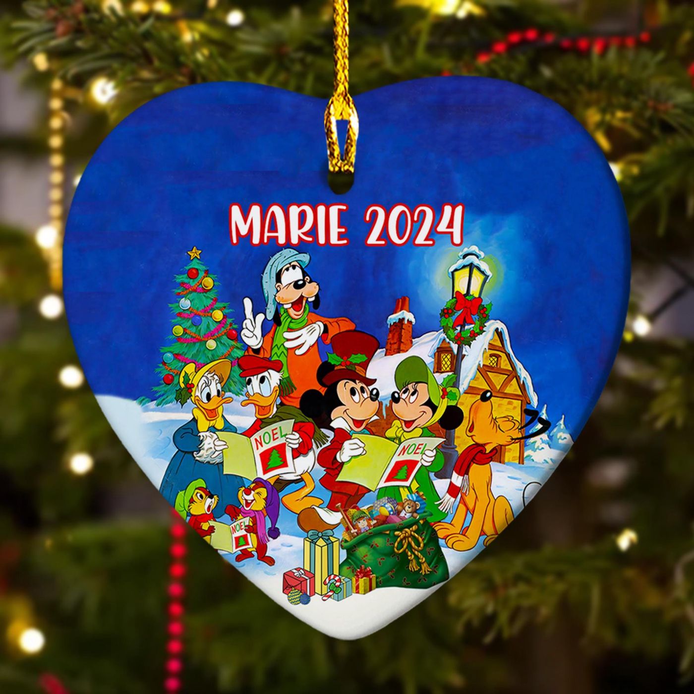 Customized Funny Mouse Family Christmas Ornament 2024 Tree Decor Mouse Movie Xmas Gift for Kids