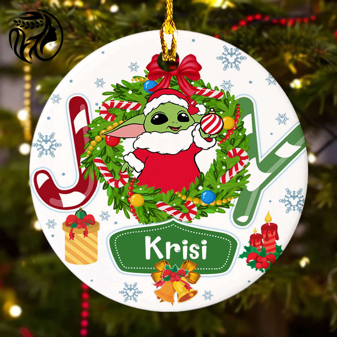 Custom Green Baby Christmas Ornament: Galaxy Alien Baby 2024 Tree Decor Santa Movie Character Xmas Gift