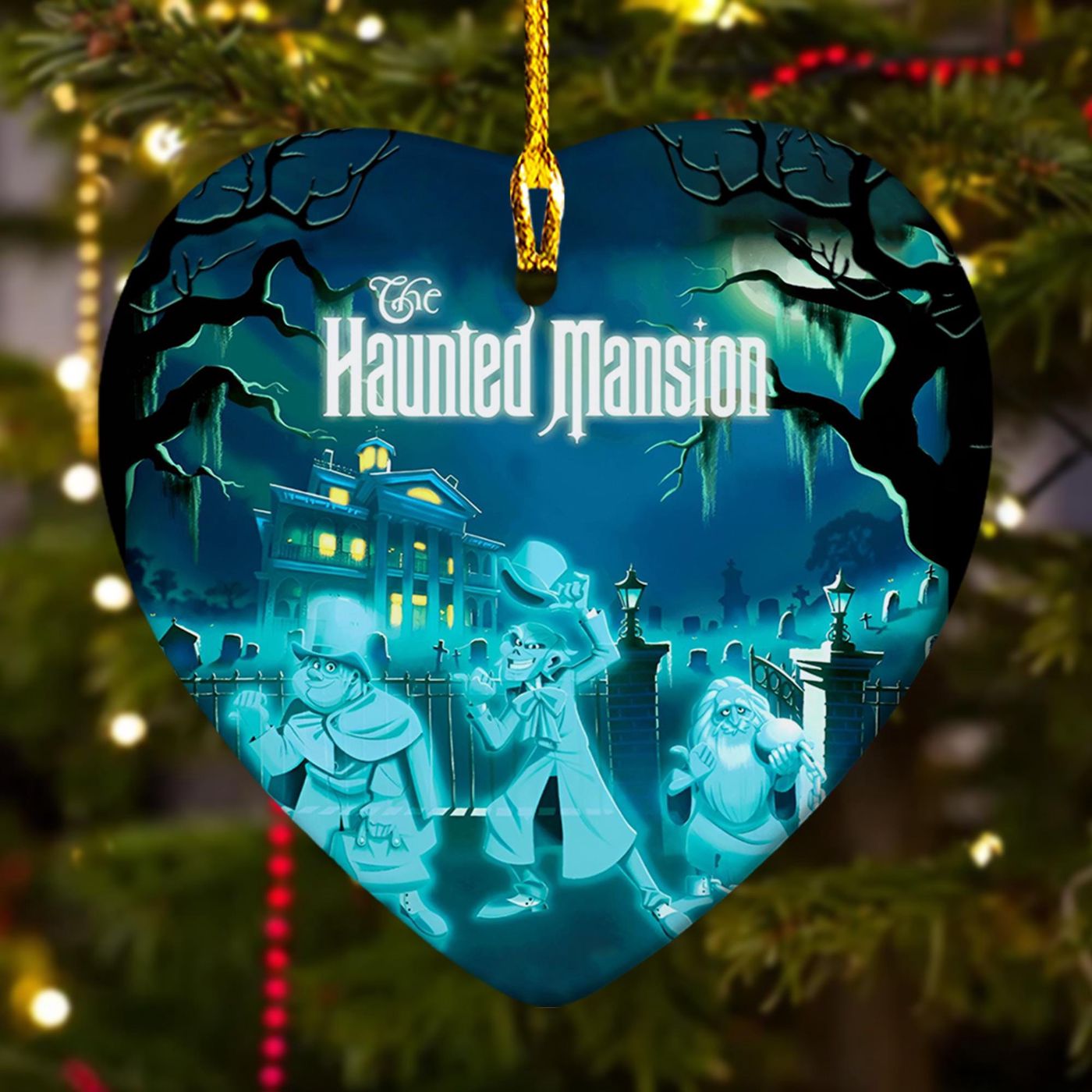 Customized Horror Comedy Movie Ornament: Perfect Gift for Movie Lovers Ghosts Theme Christmas Tree Decor