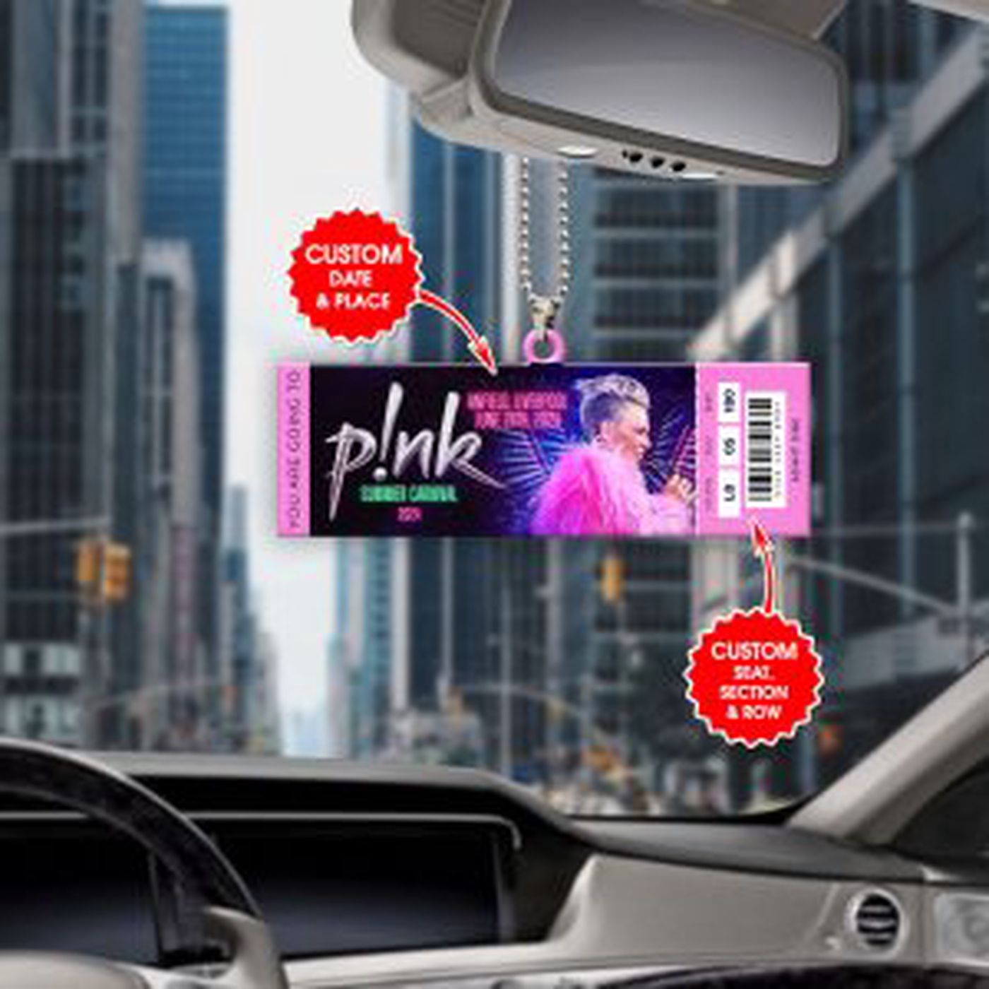 Personalized P!nk Custom Shape-sided Acrylic Car Ornament