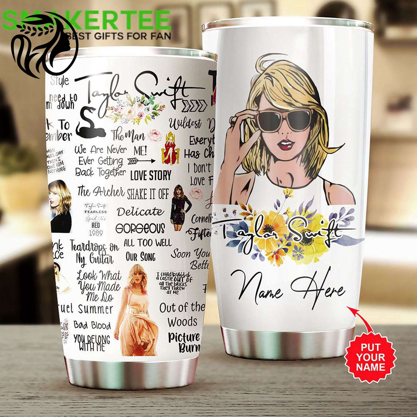 Fall in Love with a Personalized Taylor Swift Tumbler Cup - Customizable Stylish and Durable!
