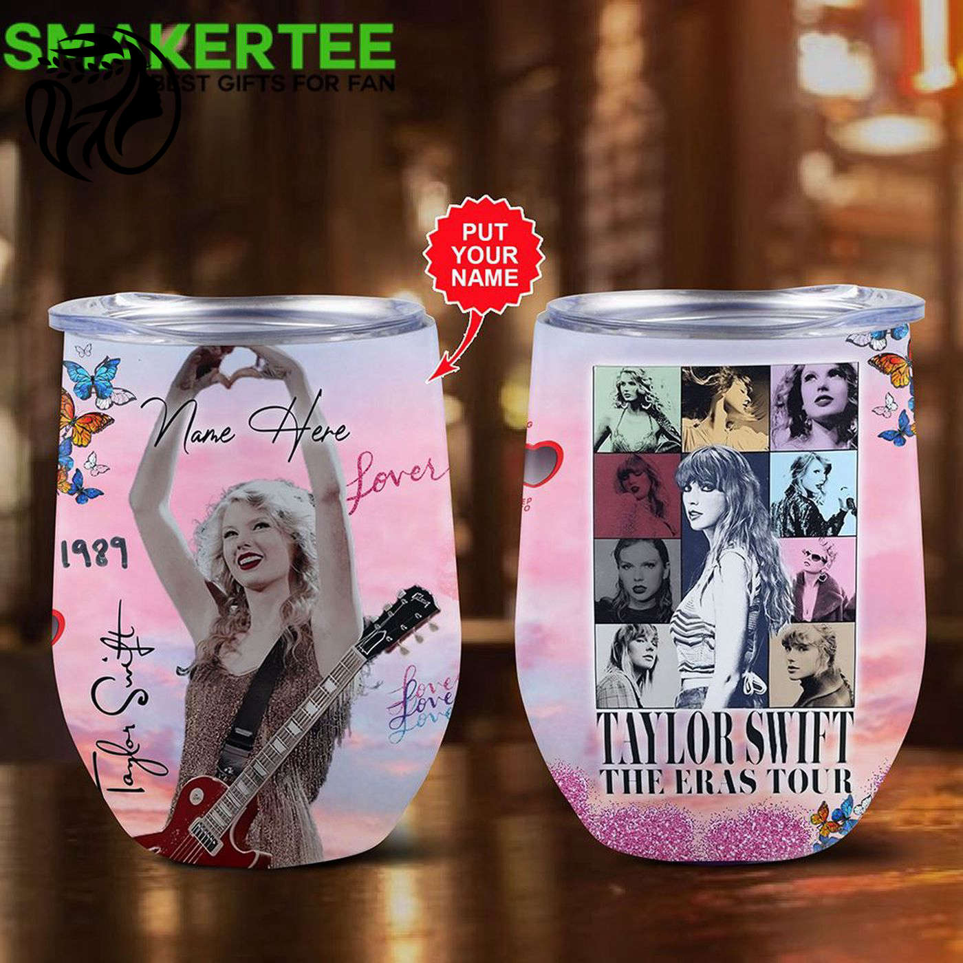 Custom Taylor Swift Wine Tumbler: Personalized Keepsake for Fans - Shop Now!