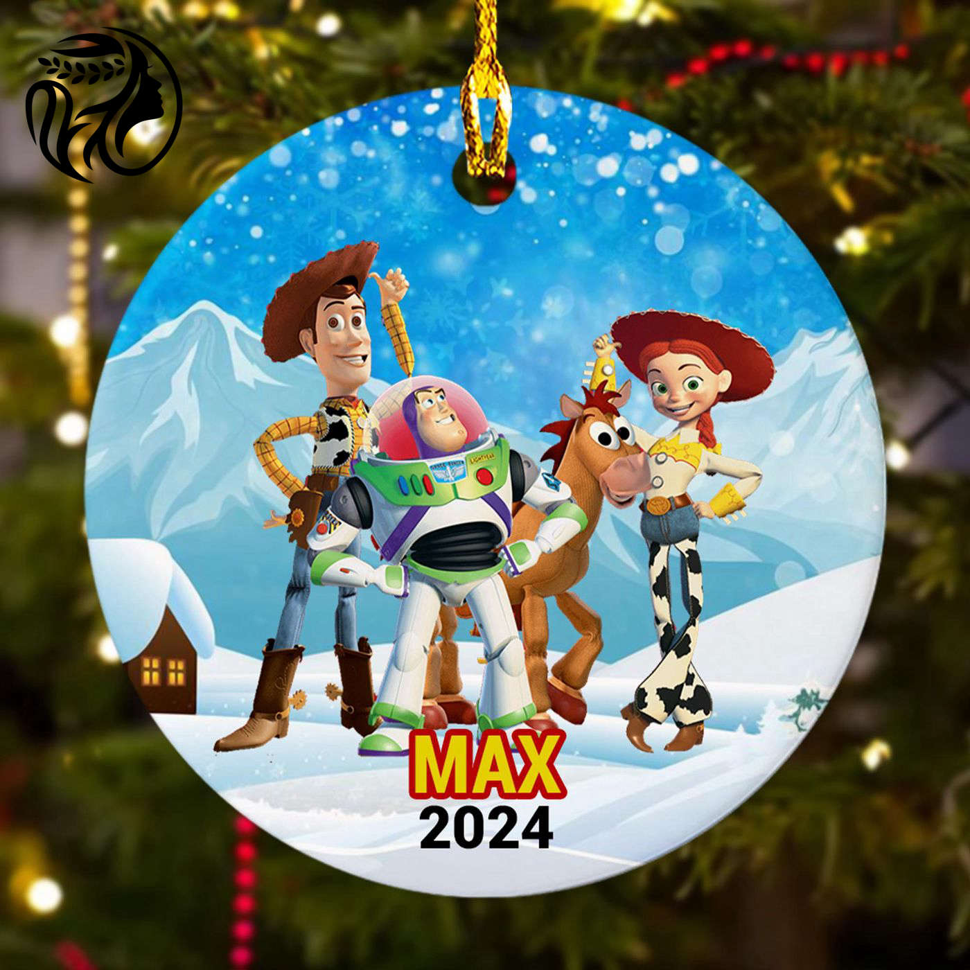 2024 Personalized Toy Movie Christmas Ornament – Customized Toy Character Decor Funny Xmas Gift for Kids