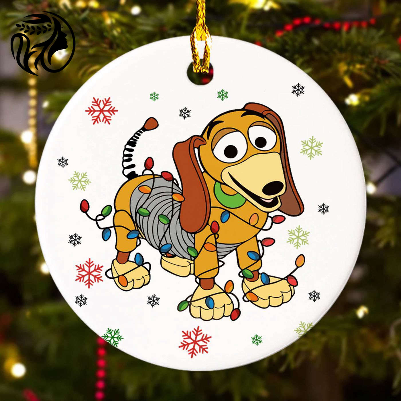 Customized Toy Movie Christmas Ornament – Yellow Dog Character Funny Xmas Gift for Kids – 2024 Decor