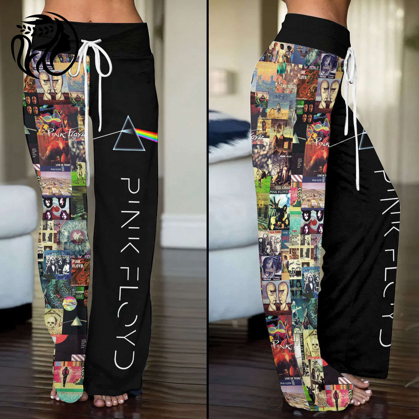 Pink Floyd High-Waisted Straight-Leg Trousers  – Gift for Women
