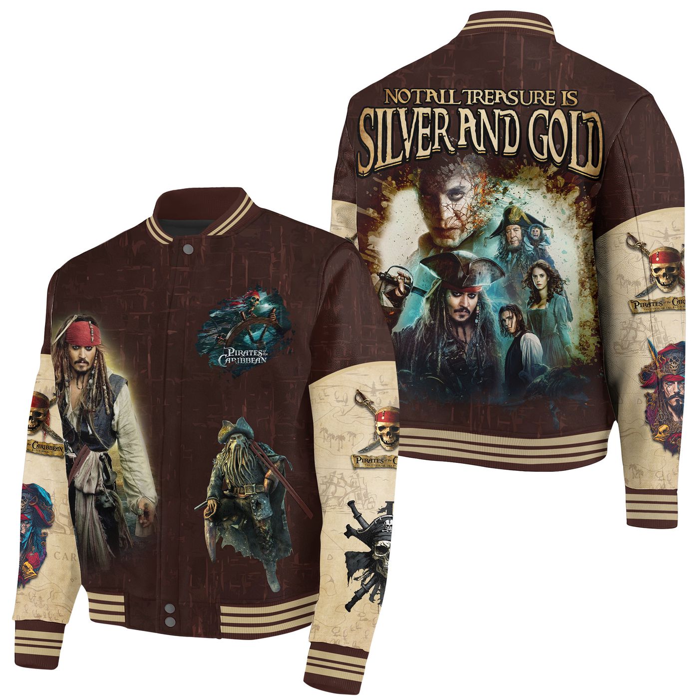 Pirates Of The Caribbean New Premium Baseball Jacket Gift For Fan Pirates Of The Caribbean New Premium Baseball Jacket Gift For Fan