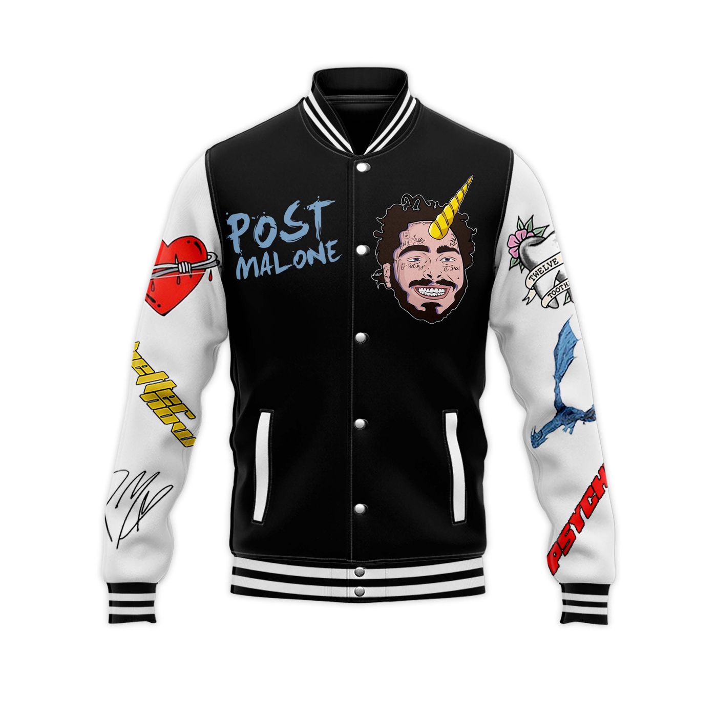 Post Malone New Premium Baseball Jacket Gift For Fan Post Malone New Premium Baseball Jacket Gift For Fan