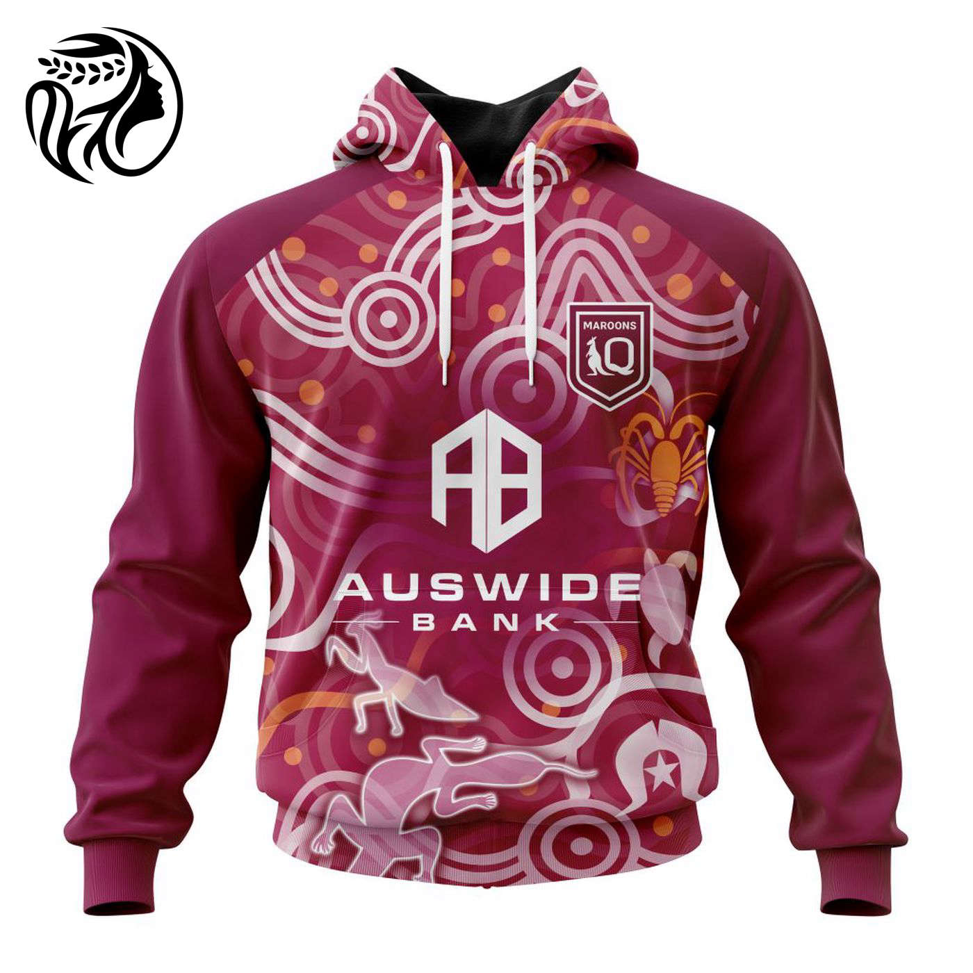 QLD Maroons Indigenous Kits 2023 3d Printed Hoodie 3d Printed Hoodie