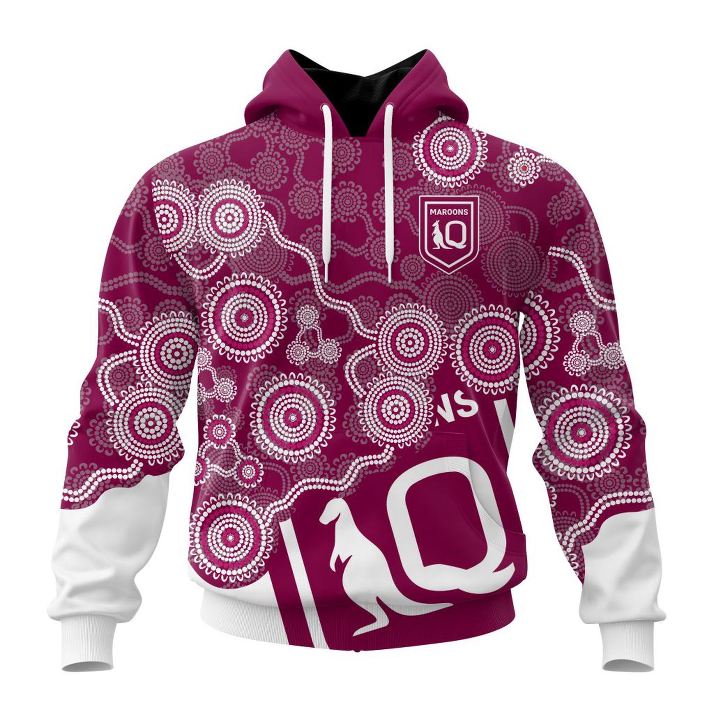 QLD Maroons Special Indigenous Design Kits ST2403 3d Printed Hoodie 3d Printed Hoodie