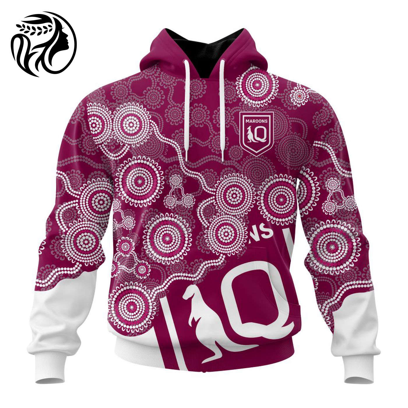 QLD Maroons Special Indigenous Design Kits ST2403 3d Printed Hoodie 3d Printed Hoodie